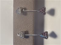 Earrings Artigianale Woman in White Gold Rubino OROR-17-253